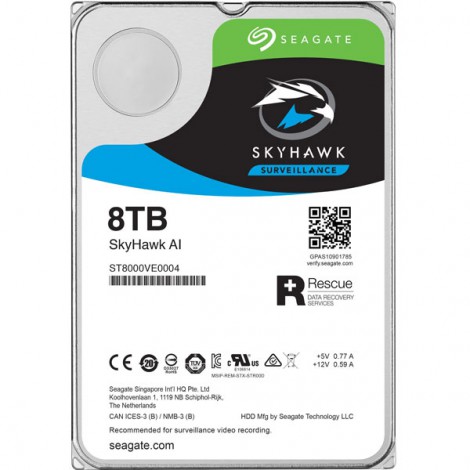 HDD 8TB Seagate SkyHawk AI Surveillance ST8000VE0004