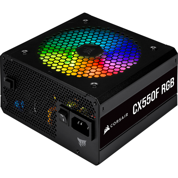 Nguồn máy tính Corsair CX550F RGB Black 80 Plus Bronze - Full Modul
