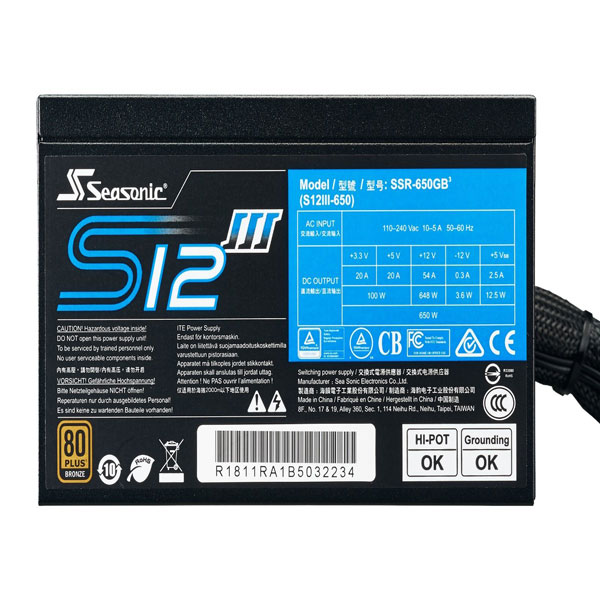Nguồn Seasonic S12III-650 (650GB3)