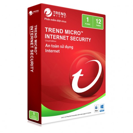 Phần mềm diệt Virus Trend Micro Internet Security 1PC 2019