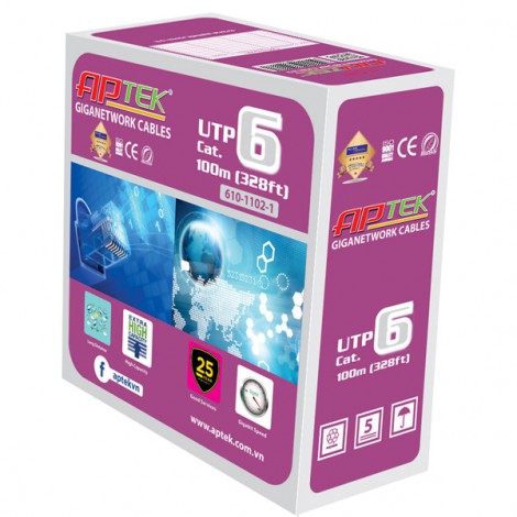 Cable thùng Aptek Cat 6 UTP 100m