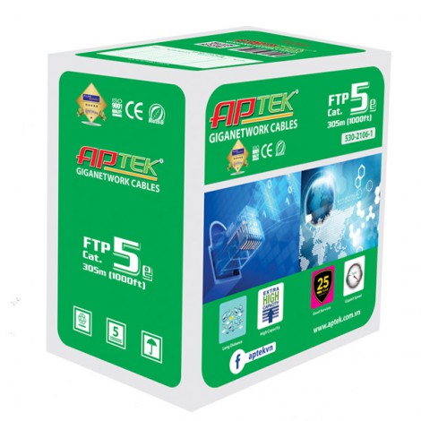 Cable mạng Aptek Cat 5e FTP 305m