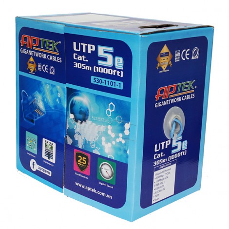 Cable thùng Aptek Cat 5e UTP 305m