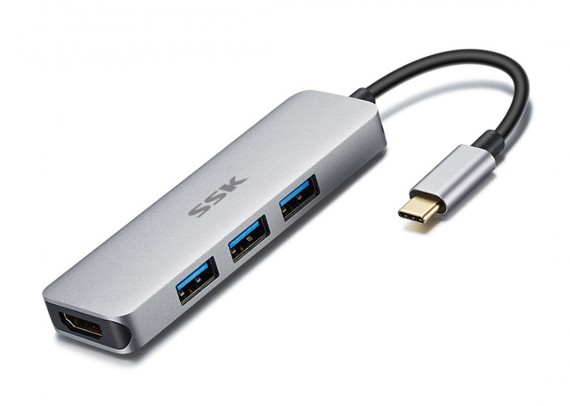 Cable Type-C->HDMI +3P (USB 3.0)SSK SHU-C545