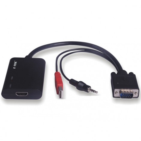 Cable VGA to HDMI+USB+Audio ZTEK (ZE 577C)